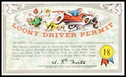 18 Loony Driver Permit